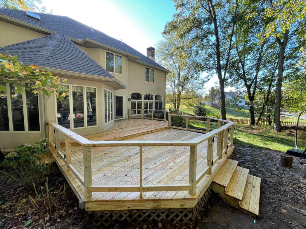 multi tier deck build