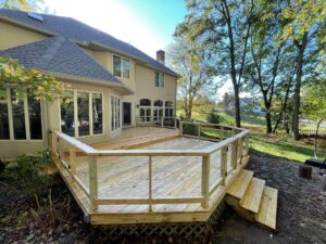 multi tier deck build
