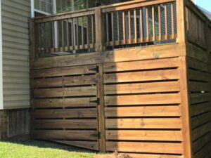 deck with storage patio and deck building services