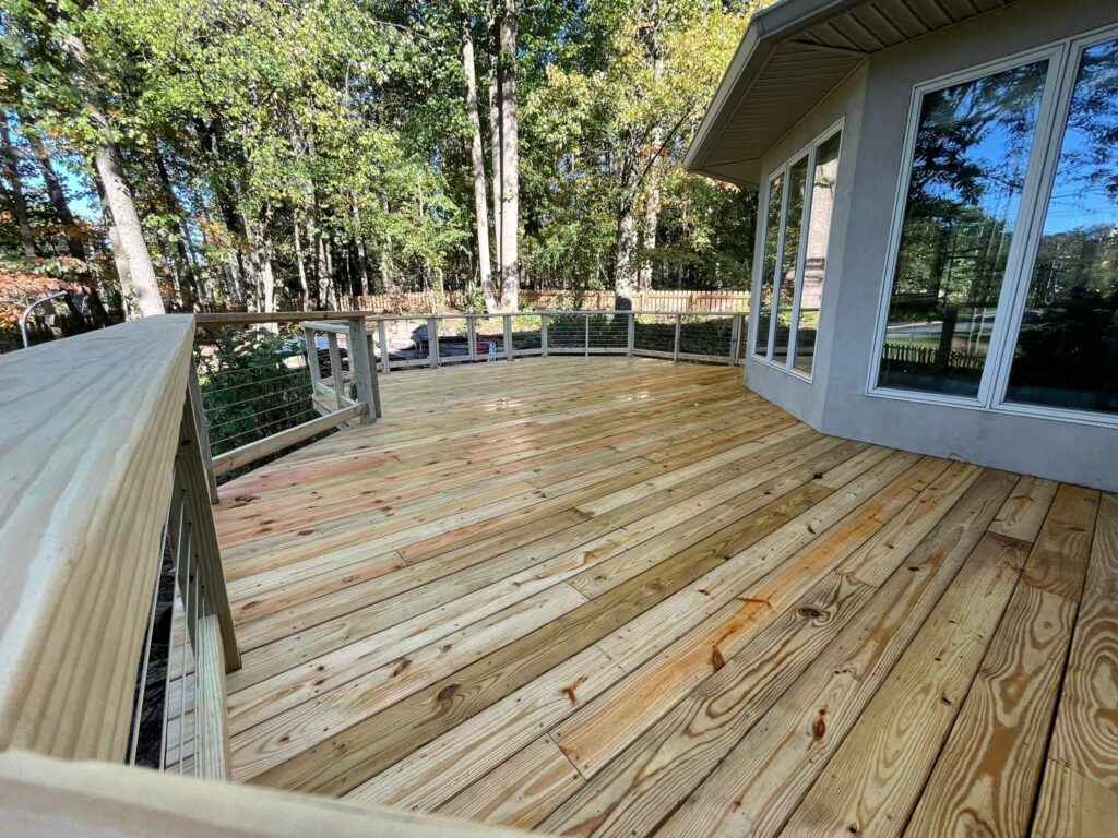 wooden deck build