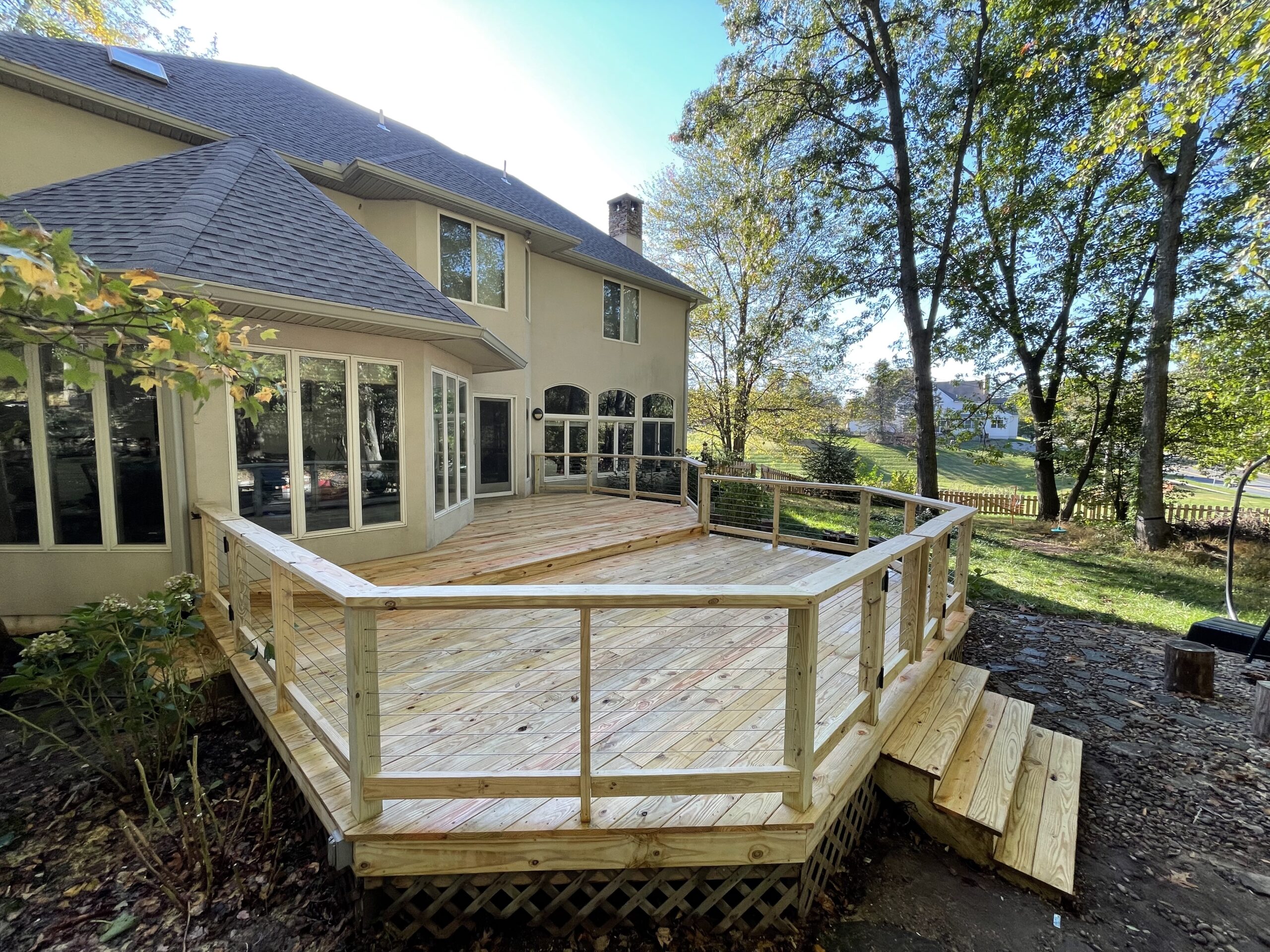 backyard custom deck
